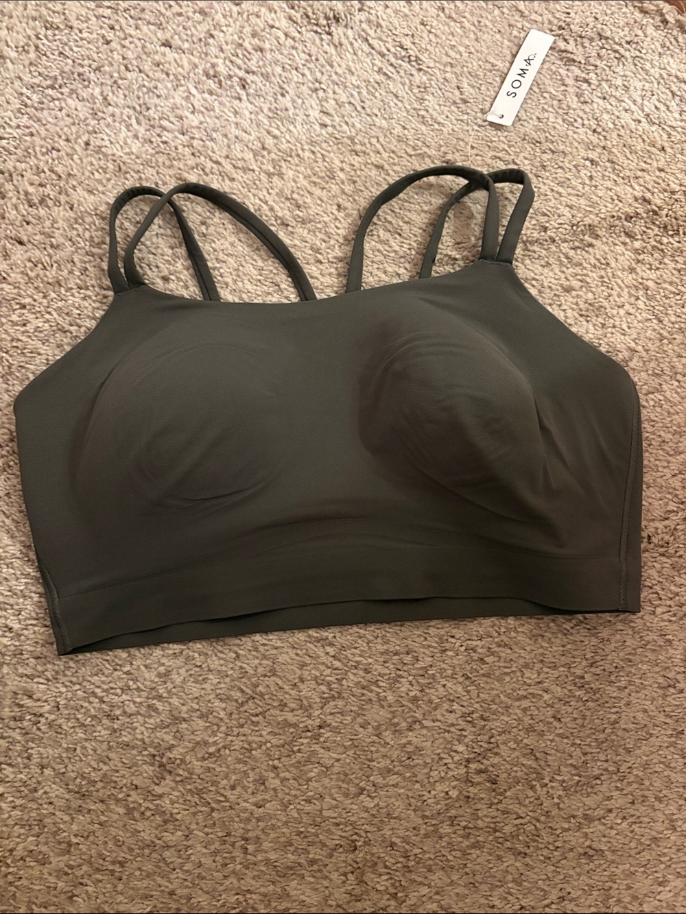 Soma Seamless Molded Bralette in Olive